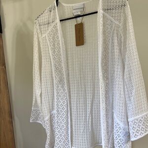 Alfred Dunner white cover up size 10